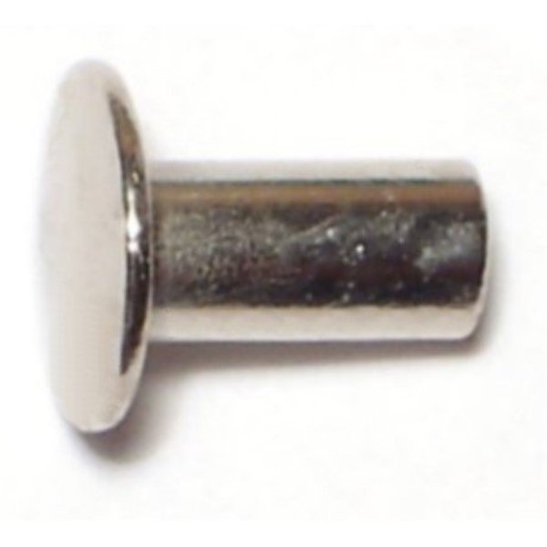 Midwest Fastener Tubular Rivet, Truss Head, 3/16 in Dia., 3/8 in L, Steel Body, 48 PK 61876